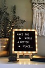 Light Up Felt Letter Board Sign With Led Lights - 10    10in Changeable Mess