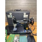 Vintage 1950s Singer Featherweight 221 Sewing Machine W  Case   Accessories