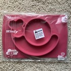 Baby Toddler Kids 100  Silicone Food Grade Placemat Feeding Plate Pink Snail Nwt