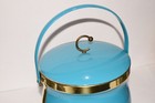 Sky Aqua Blue Vintage Ice Bucket 1960 s