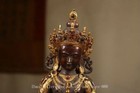 Old Tibet Copper Gilt Gems Vajradhara Vajrabhairava Goddess Buddha Statue