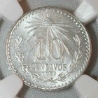 Rare 1919m Mexican 10 Centavos Silver Coin United States Of Mexico Ngc Ms 64