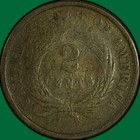 1864 Two Cent Piece Very Good Vg Coin  47970