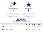 1975 Nfl Week 13     Washington Redskins At Dallas Cowboys     Tv Game Dvd