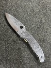 Custom Handmade D2 Steel Hand Engraved Pocket  folding  Knife With Sheath