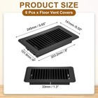 6 Pcs 4x8 Inch Floor Vent Covers Floor Registers Walkable Floor Air Vent Black