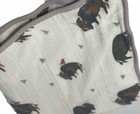 Little Unicorn Bison Buffalo Cotton Muslin Baby Infant Hooded Towel  27    X 27   