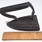 Antique Cast Iron Flat Clothes Iron Door Stop Rustic Vintage Farmhouse