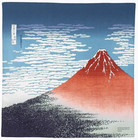 Furoshiki Wrapping Cloth Japanese Ukiyoe Red Fuji Katsushika Hokusai Japan