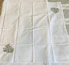 Vtg Hand Embroidered Cotton Flour Sack Dish Towel Clean Approx  26   x26   
