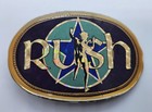 Vtg 1978 Rush Band Belt Buckle - Prism Star Man Rock Music Memorabilia Pacifica 