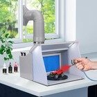Cabina De Pintura Con Dos Ventiladores Para Pintar Maquetas  Color Gris  New Us