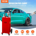 Vevor 30 Gallon Gas Caddy Fuel Diesel Oil Transfer Tank  4 Wheels Portable  Pump