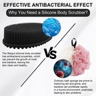 Soft Silicone Body Scrubber  2 Pcs Exfoliating Blue black  Blue black 