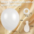 100pcs Pearl White Balloons 12 Inch White Latex Party Balloons