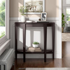 Payne Modern Half Moon Accent Console Table With Storage Shelf  Decorative Entry