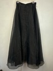 Vtg Chiffon Skirt Womans 8 Triple Layer Maxi Whimsygoth Black Grunge Usa Read