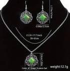 3pcs Bohemian Style Women s Jewelry Silvery Earrings Pendant Necklace Set