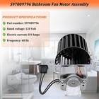 S97009796 Bathroom Fan Motor Assembly For Broan Nutone Bulb Ceiling Heater    
