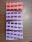 Medical Lab Plastic Test Tube Rack 72 Tubes Holes    16mm Good Condition Lot Of 4