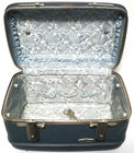 Vintage American Tourister Tiara Blue Train Makeup Case With Keys No Tray