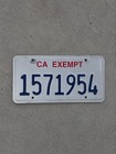 2 California Ca Exempt License Plates 1571954 Government Vehicle Tag