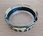 Vintage  tropicana  Hotel Casino Glass Ashtray Black   Gold - Las Vegas  Nevada