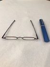 Compact Reading Glasses Blue Aluminum Tube Case Spring Hinge Readers