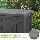 Modfusion 120 Gallon Large Deck Box Resin Outdoor Storage Boxes Dark Grey