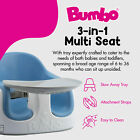 Bumbo Baby Toddler Adjustable 3-in-1 Booster Seat high Chair   Tray  Powder Blue