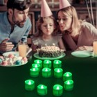 Green Tea Lights With Timer  12pcs