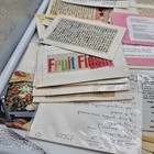 Huge Vintage Lot Of 300  Handwritten Recipe Cards   Cutouts Dessert Sweets C
