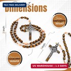 Sanctum Veritas Catholic Rosary Necklace   Large Italian Prayer Beads Gift