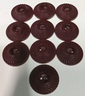 10 Vintage Volcano Shaped Plastic Buttons 7 8 