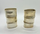 6 Vintage Silver Plate Napkin Rings French 3 Monsieur And 3 Madame  Some Patina