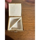 Vintage Enamel Fish Pill Box Rhinestone Inlay Blue Glitter Gold Silver Tone