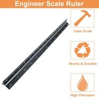 Piutouyar 12 Inch Engineer Scale Black three Color Identification Bar 