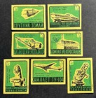Travelstamps  1958 Russia Matchbox Labels - Achievements Of The Ussr - Lot Of 7