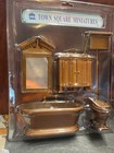 Dollhouse Miniature Walnut Bathroom Set Tub 1 12 Inch Scale F3 Dollys Gallery