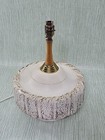 Large Vintage Retro White Table Lamp Mid Century 1970s
