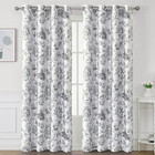 H versailtex Blackout Curtains 84 Inch Length 2 Panels Set Floral Print Curtain 