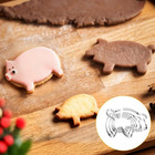 5-piece Mexican Bread Mold Set With Stainless Steel Pig Cookie Cutters