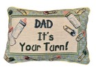 Mom Dad It   s Your Turn Reversible Tapestry Pillow Baby Bottles 12 X 8    Nursery
