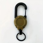 Heavy Duty Retractable Keychain Badge Reel Carabiner Clip Holder Key Ring Steel