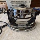Manning Bowman Round Art Deco Chrome Waffle Baker Vtg Twin-o-matic 6060 Working