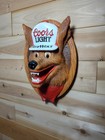 Vintage Coors Light Beer Wolf 3-d Face Bar Pub Sign Man Cave Decor