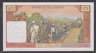  unc  Small Rust Stain At Top-r  1968 Morocco 10 Dirhams P-54d A47-91680  009-3 