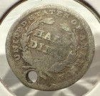 1838 Seated Liberty Half Dime 5c Silver Us Coin Holed