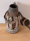 Antique African Ethiopian Borena Cowrie Shell Milk Jug   Vessel Nomadic 