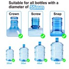 3 Pack 3 And 5 Gallon Water Jug Cap  Upgrade Silicone Reusable 55mm  Blue